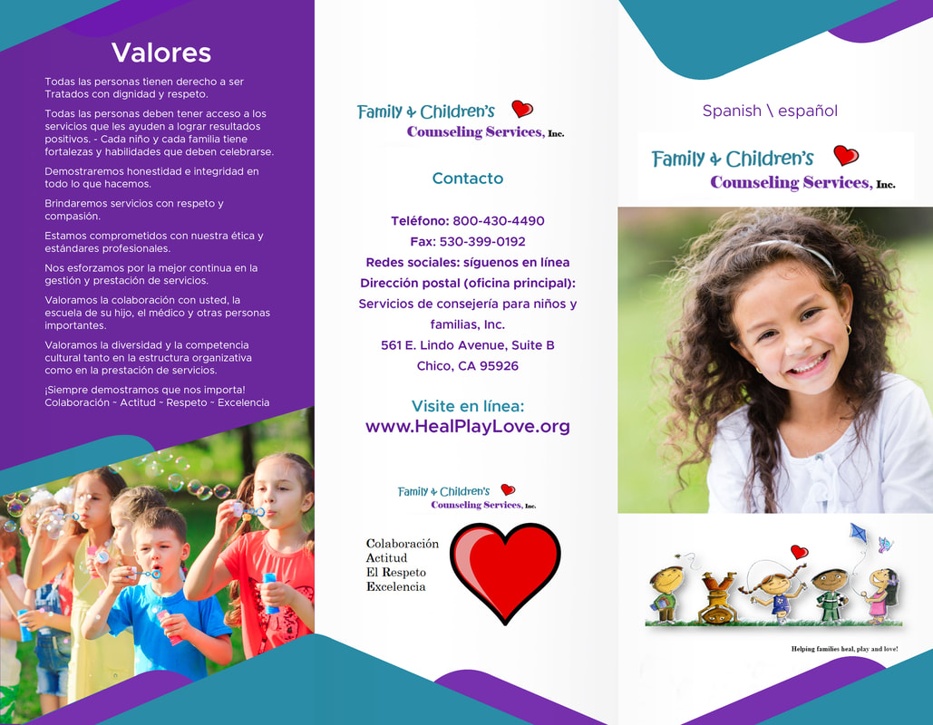The Family & Children's Counseling Services brochure in Spanish.