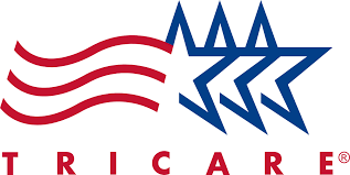 TriCare logo- stripes and stars resembling the American flag.